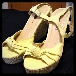 Yellow Wedge Heels